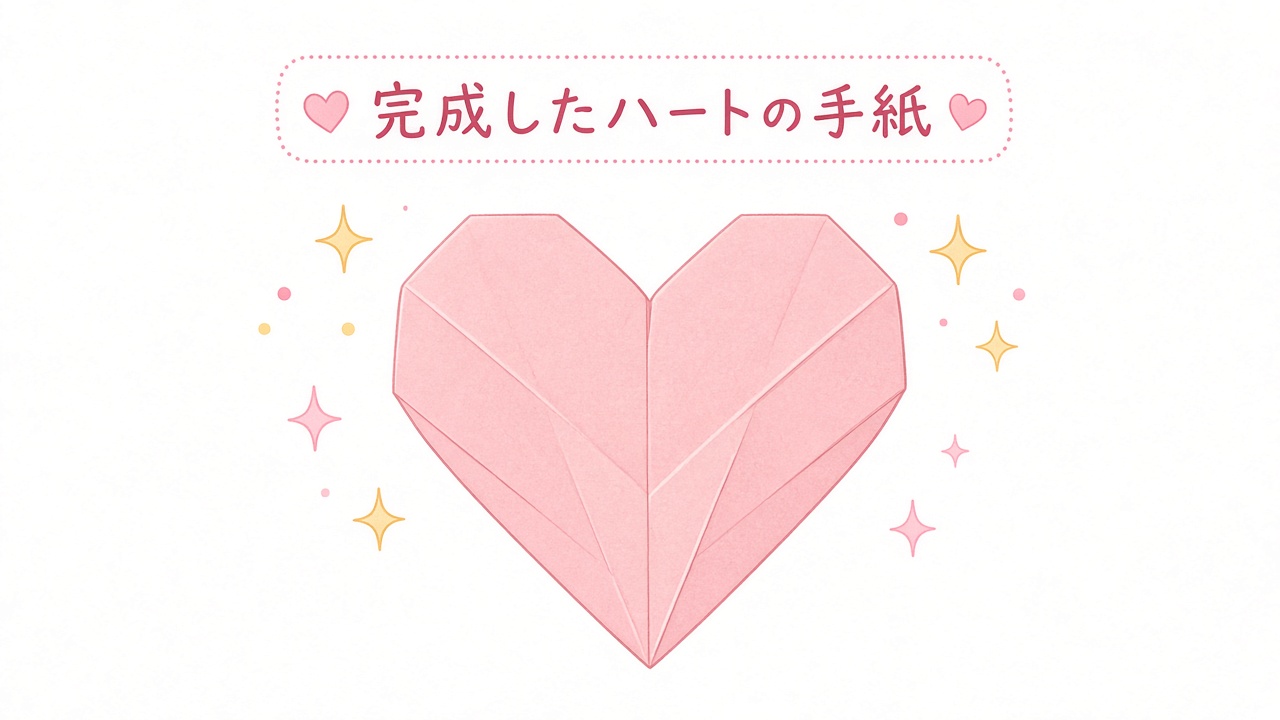 完成したハートの手紙(図解)